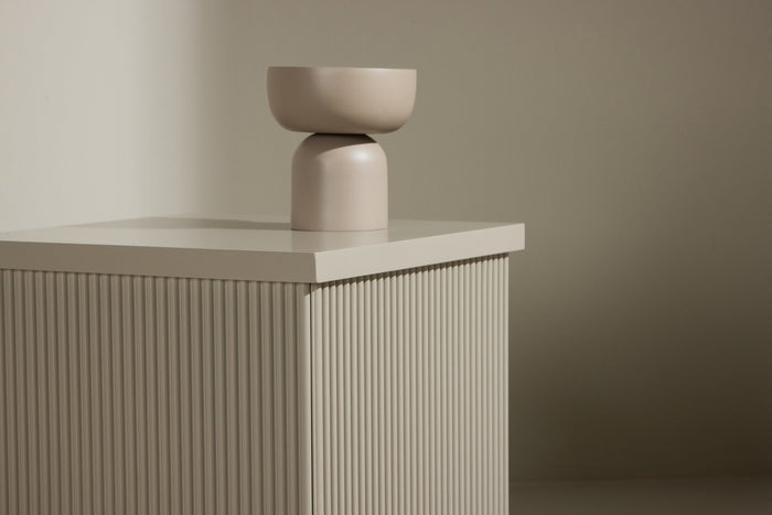 Fjôrd - Bijzettafel Vierkant - Beige MDF - 40x40x45cm - Lenox