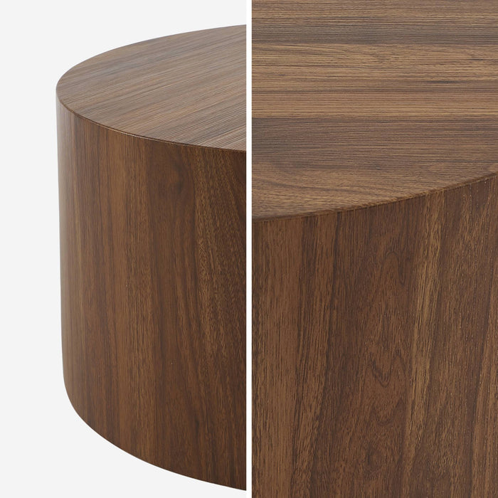 sweeek - Ronde salontafel houteffect Ø80cm