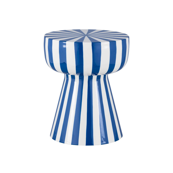 sweeek - Bijzettafel, nachtkastje, geëmailleerd staal gestreept