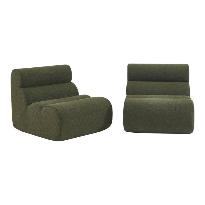 sweeek - Stoffen fauteuils getextureerde bouclé 1 zitplaats (set van