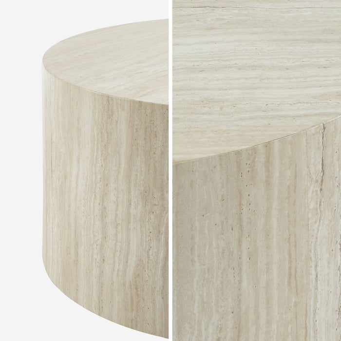 sweeek - Ronde salontafel houteffect Ø80cm