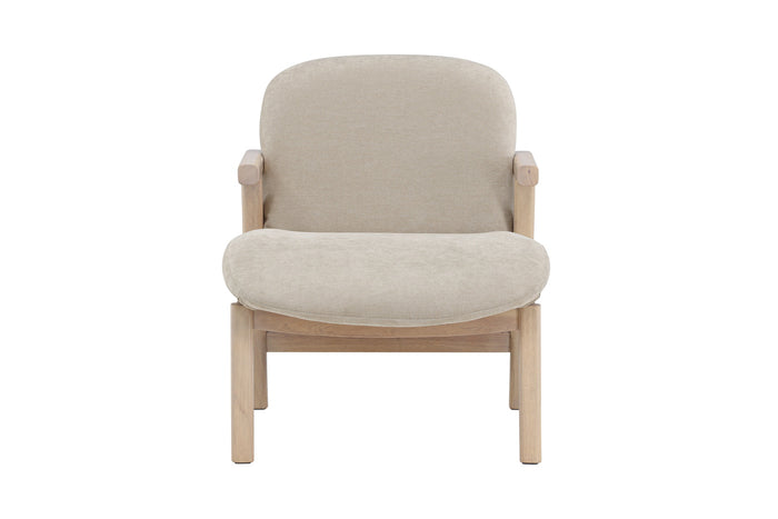 Fjôrd - Fauteuil Beige|Whitewash Stof - 67x74x77cm - Rile