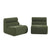 sweeek - Stoffen fauteuils effect alpaca 1 zitplaats (set van 2)