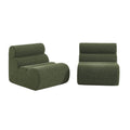 sweeek - Stoffen fauteuils effect alpaca 1 zitplaats (set van 2)