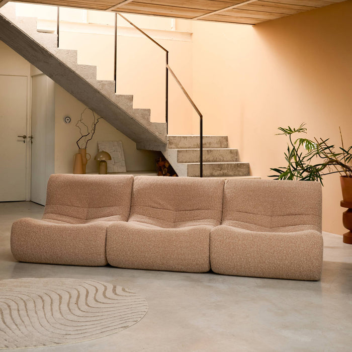 sweeek - Fauteuils alpaca-effect stof Sokol 1 zitplaats (set van 3)