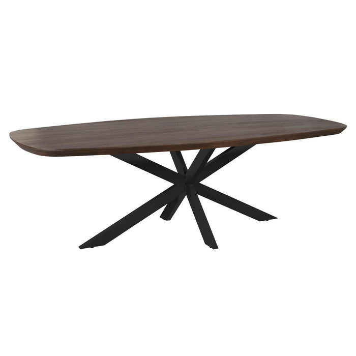 Starfurn Eettafel Madison Brown | 240 cm | Deens Ovaal | Poot Black