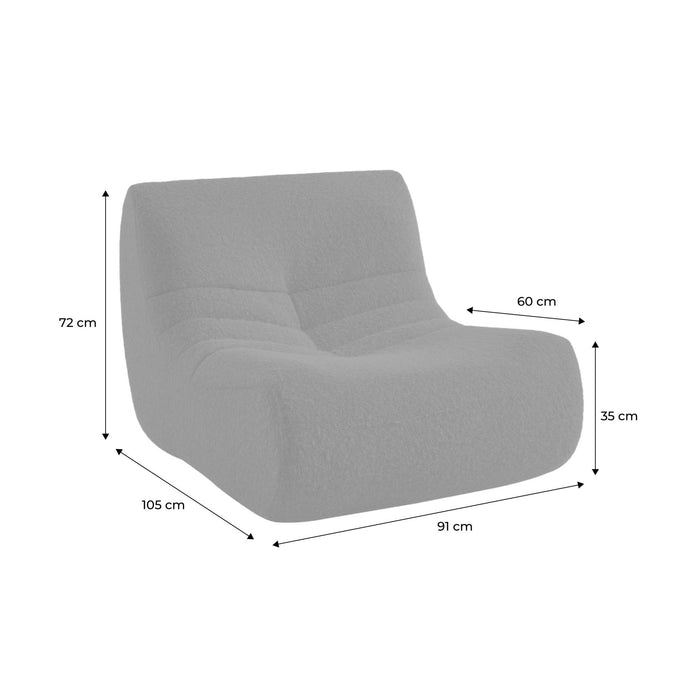 sweeek - Fauteuils alpaca-effect stof Sokol 1 zitplaats (set van 2)