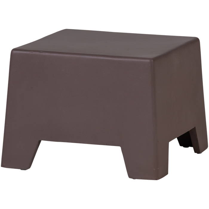 WOOOD Zina Bijzettafel Laag - Cement - Bruin - 36x50x50