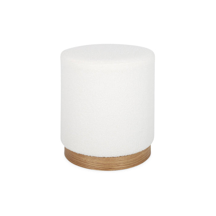 sweeek - Scandinavische poef in witte boucle