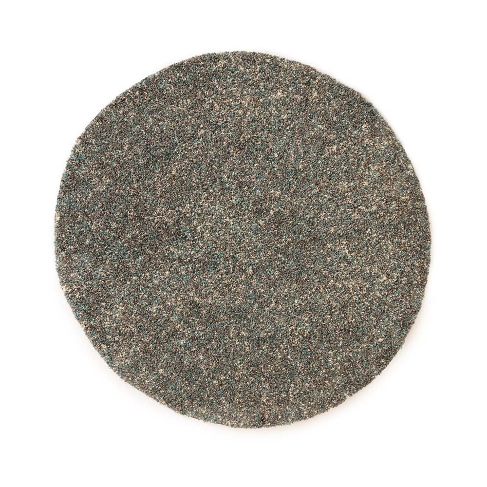 Tapeso Rond hoogpolig vloerkleed - Blend blauw|grijs - 120 cm