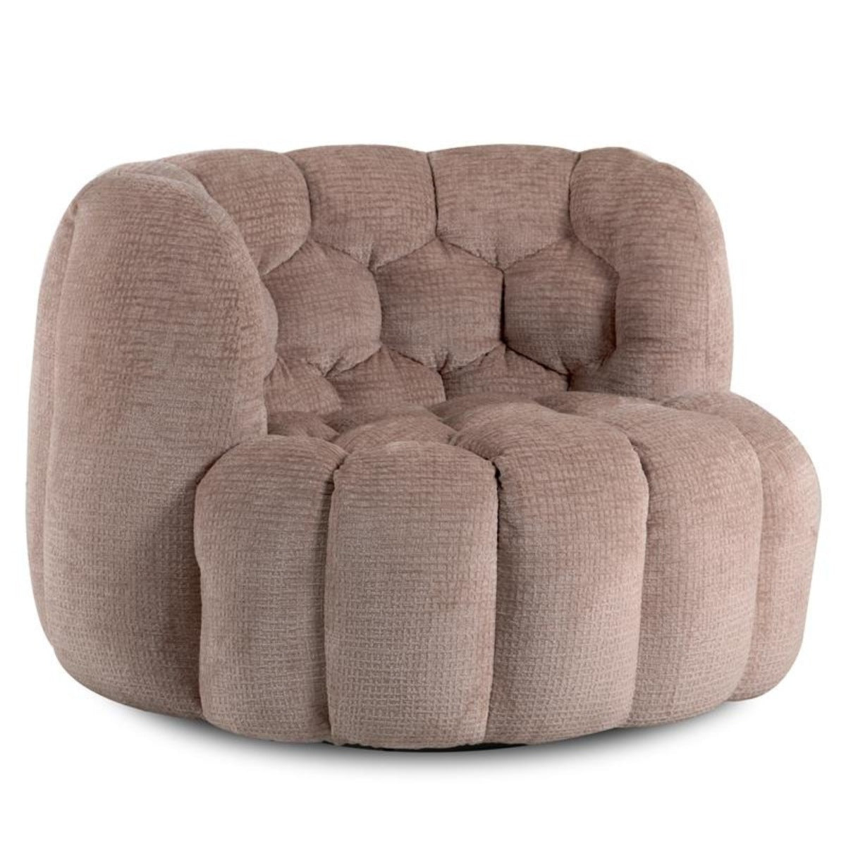 DÉJA Living - Draaifauteuil - Taupe Stof - 100x98x72cm - Trones