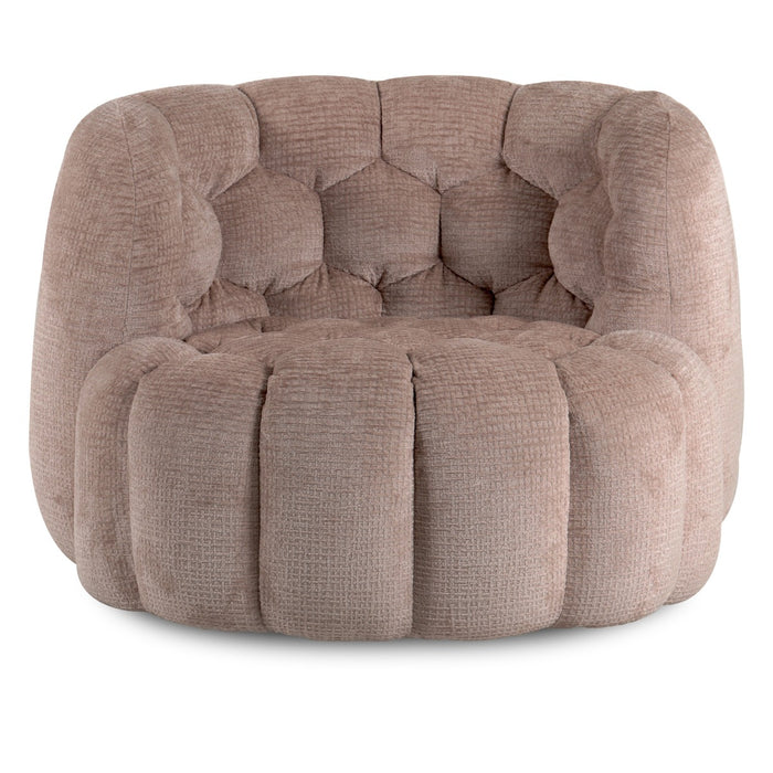 DÉJA Living - Draaifauteuil - Taupe Stof - 100x98x72cm - Trones