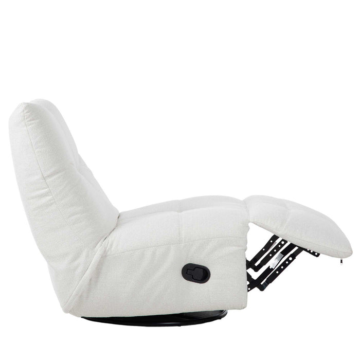 StarFurn - Fauteuil Naturel Stof - Draaibaar & Relaxfunctie - Lazy