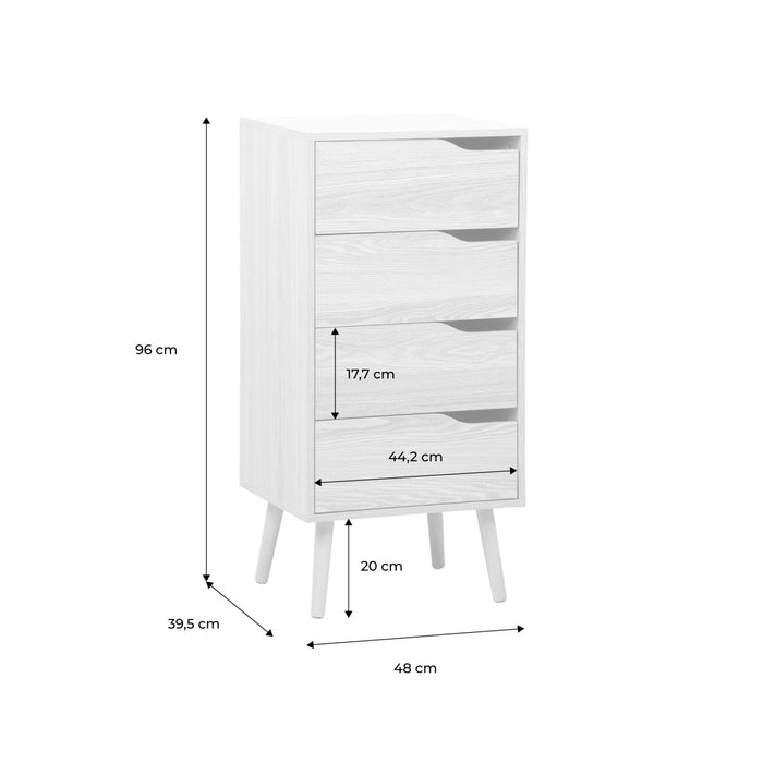 sweeek - Ladekast houteffect 4 laden