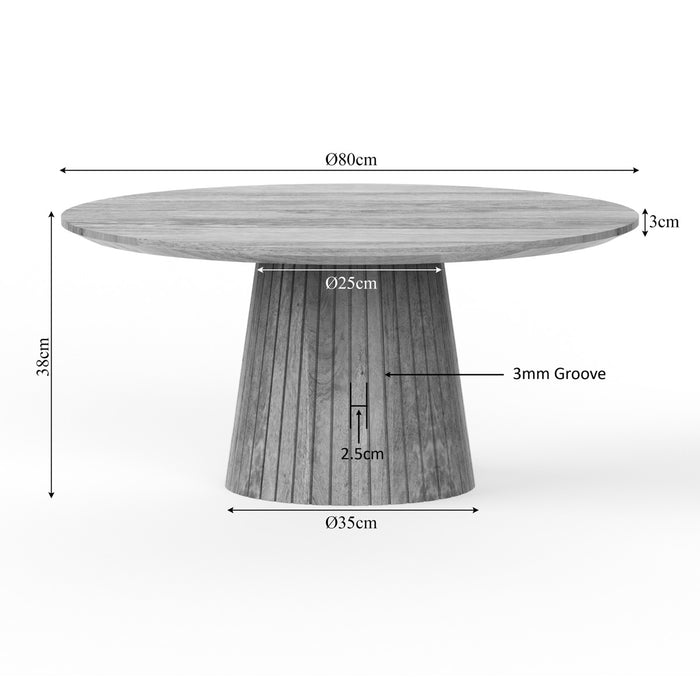 Starfurn Salontafel Solana | 80 cm | Taupe