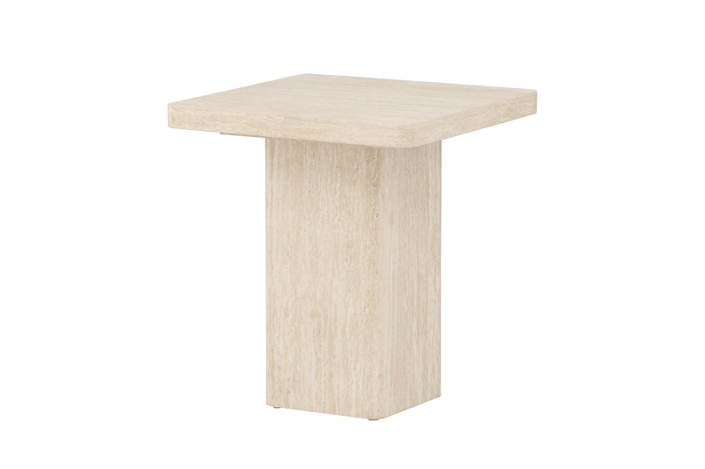 Fjôrd - Salontafel Vierkant - Beige MDF - 50x50x56cm - Qvart