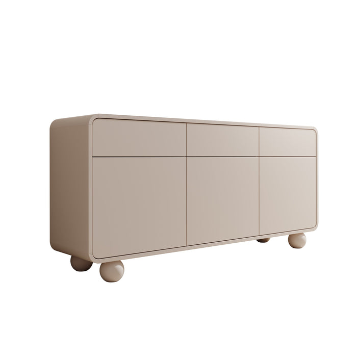 Meubella - Anobo - Dressoir - Beige - 160x39x75 cm