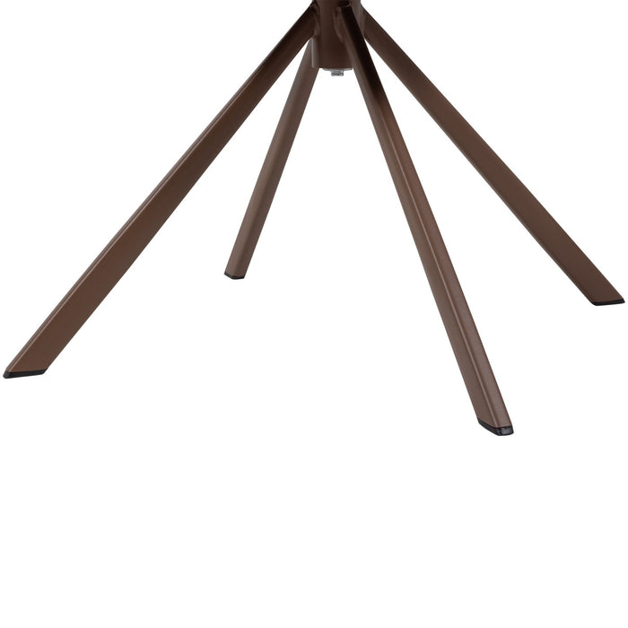 WOOOD Femke Eetkamerstoelen - Chenille - Bruin- Set van 2