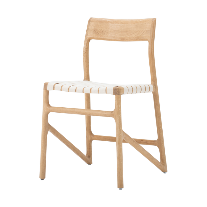 Gazzda Fawn Chair Houten Eetkamerstoel Whitewash - Cotton White