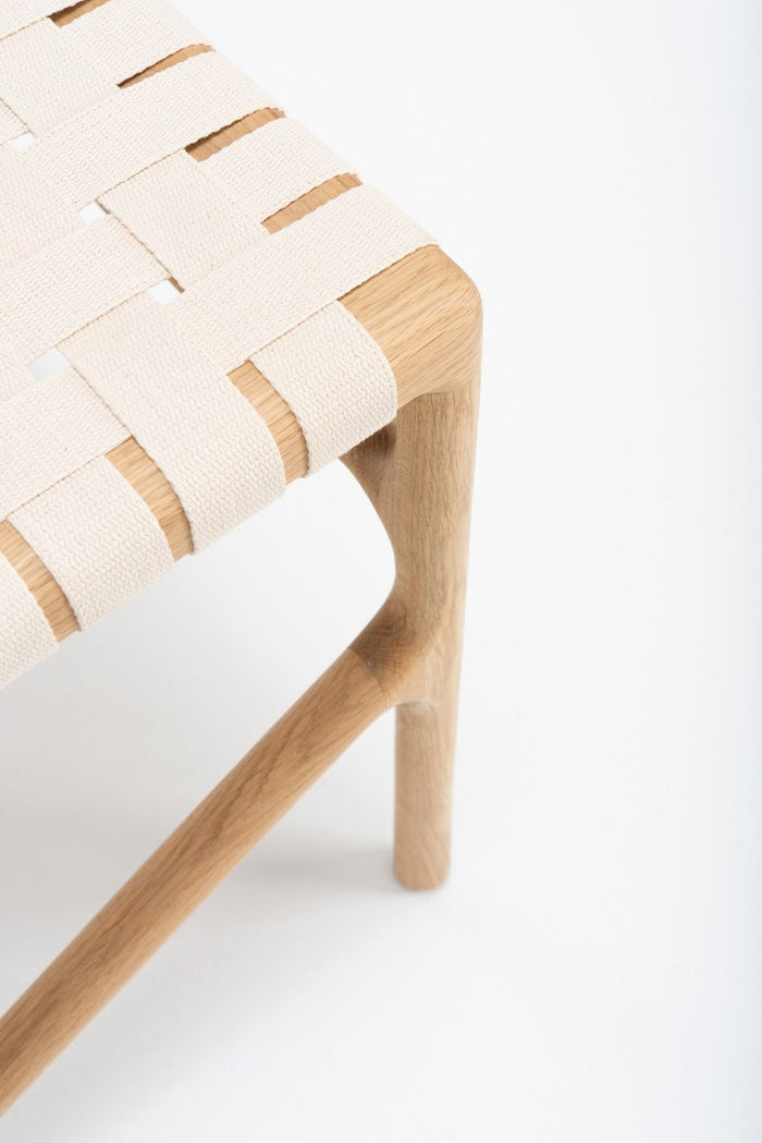 Gazzda Fawn Chair Houten Eetkamerstoel Whitewash - Cotton White