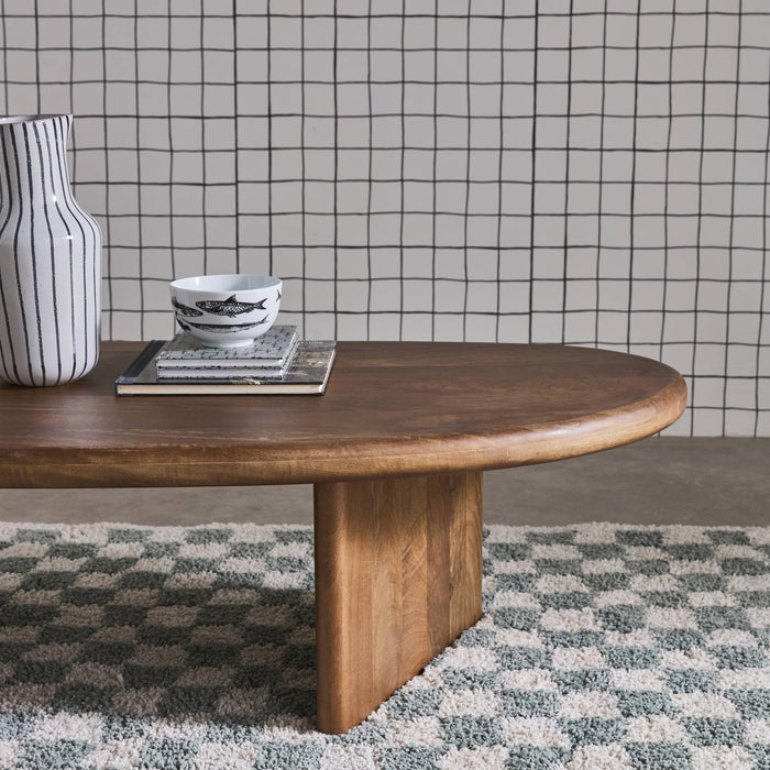 sweeek - Ovale salontafel van mangohout