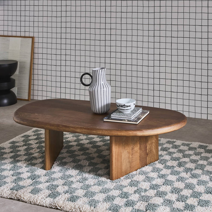 sweeek - Ovale salontafel van mangohout