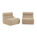 sweeek - Stoffen fauteuils effect alpaca 1 zitplaats (set van 2)
