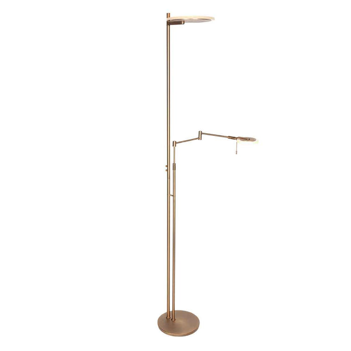 Steinhauer - Vloerlamp Brons Metaal - 187cm - Turound met Leesarm