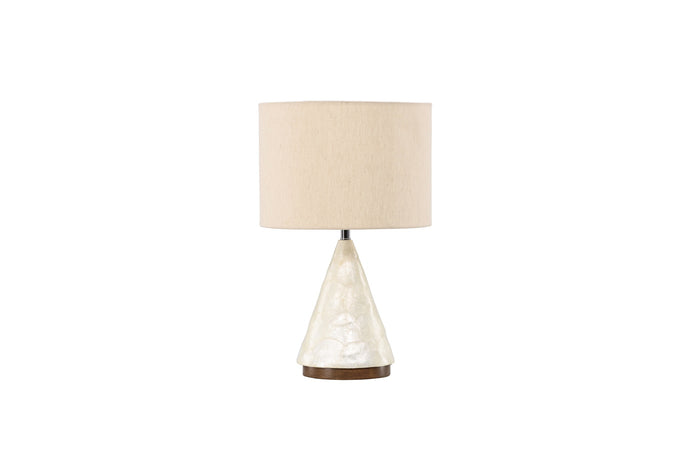 Fjôrd - Tafellamp Lichtgrijs Schelpen - 35x35x56cm - Donsö