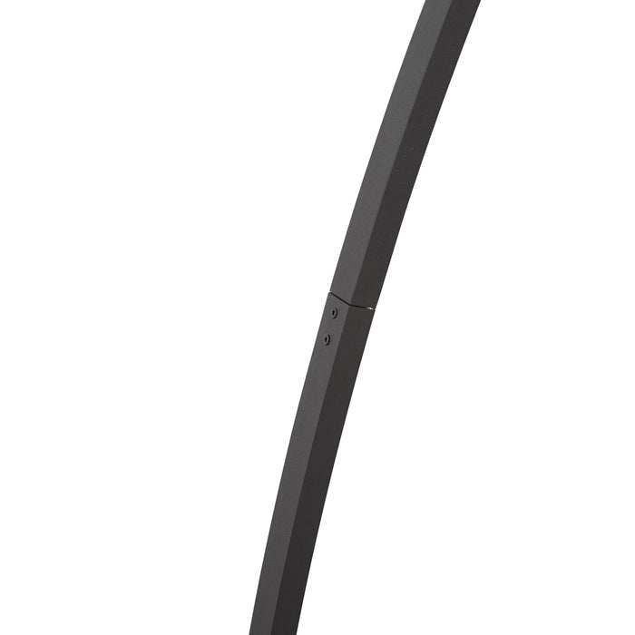 QAZQA Moderne booglamp zwart incl. LED met touch dimmer - Arlow