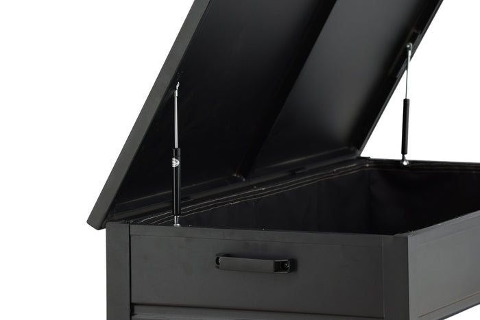 Fjôrd - Kussenbox Zwart Aluminium - 130x60x60cm - Elsa