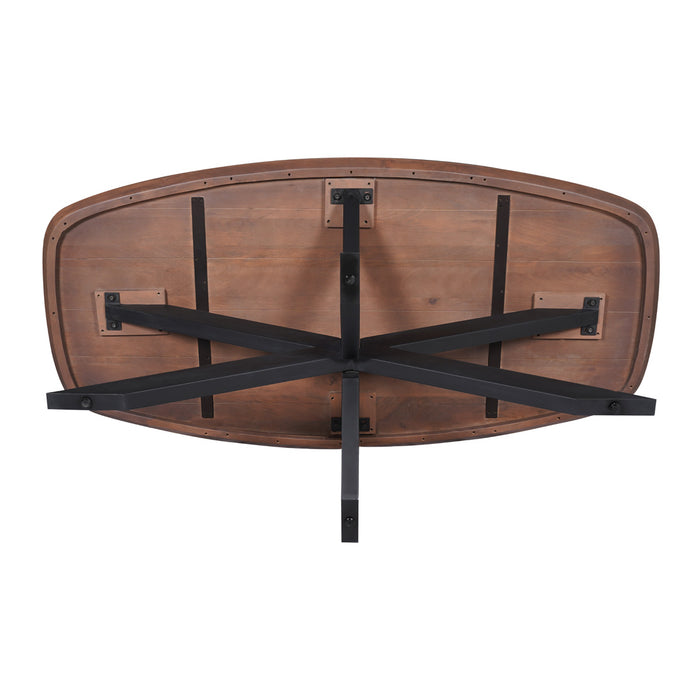 StarFurn - Eettafel Deens Ovaal Walnoot|Zwart - 160x90x76cm - Madison