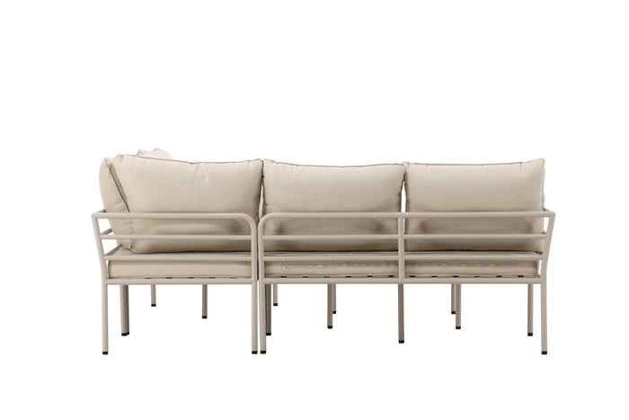 Fjôrd - Loungeset Beige Staal - 198x198x60cm - Penh
