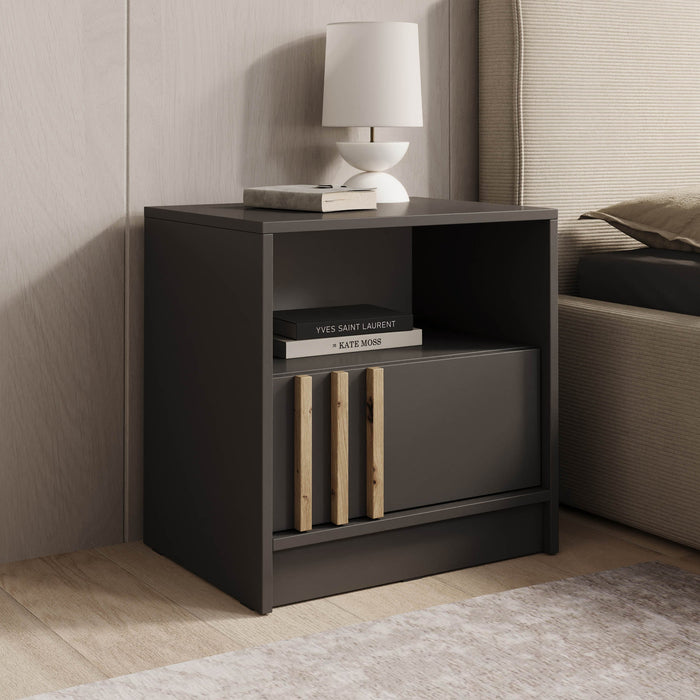 Meubella - Nachtkastje Nauru - Antraciet