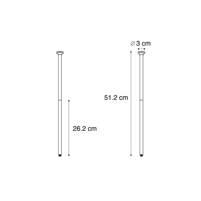 QAZQA Ophanging set van 2 voor 1-fase rail zwart  - Iconic