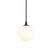 QAZQA Moderne hanglamp zwart met wit glas voor railsysteem 1-fase -
