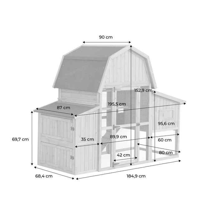 sweeek - Kippenhok 6 kippen vurenhout
