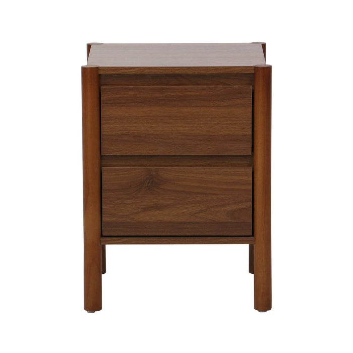 sweeek - Nachtkastje houteffect 2 laden