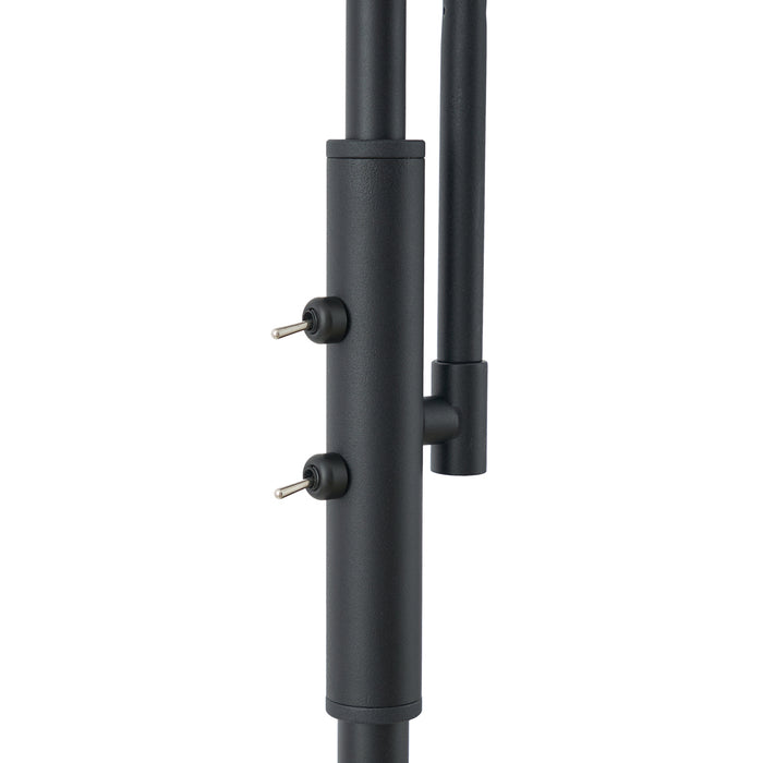 QAZQA Design vloerlamp zwart met smoke glas 2-lichts - Brianna