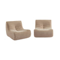 sweeek - Fauteuils alpaca-effect stof Sokol 1 zitplaats (set van 2)