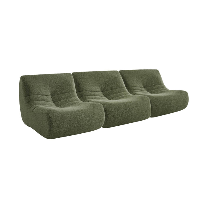 sweeek - Fauteuils alpaca-effect stof Sokol 1 zitplaats (set van 3)