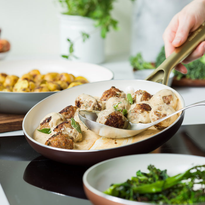 Greenpan Padova koekenpannenset 3 delig - copper, chocolate, quartz