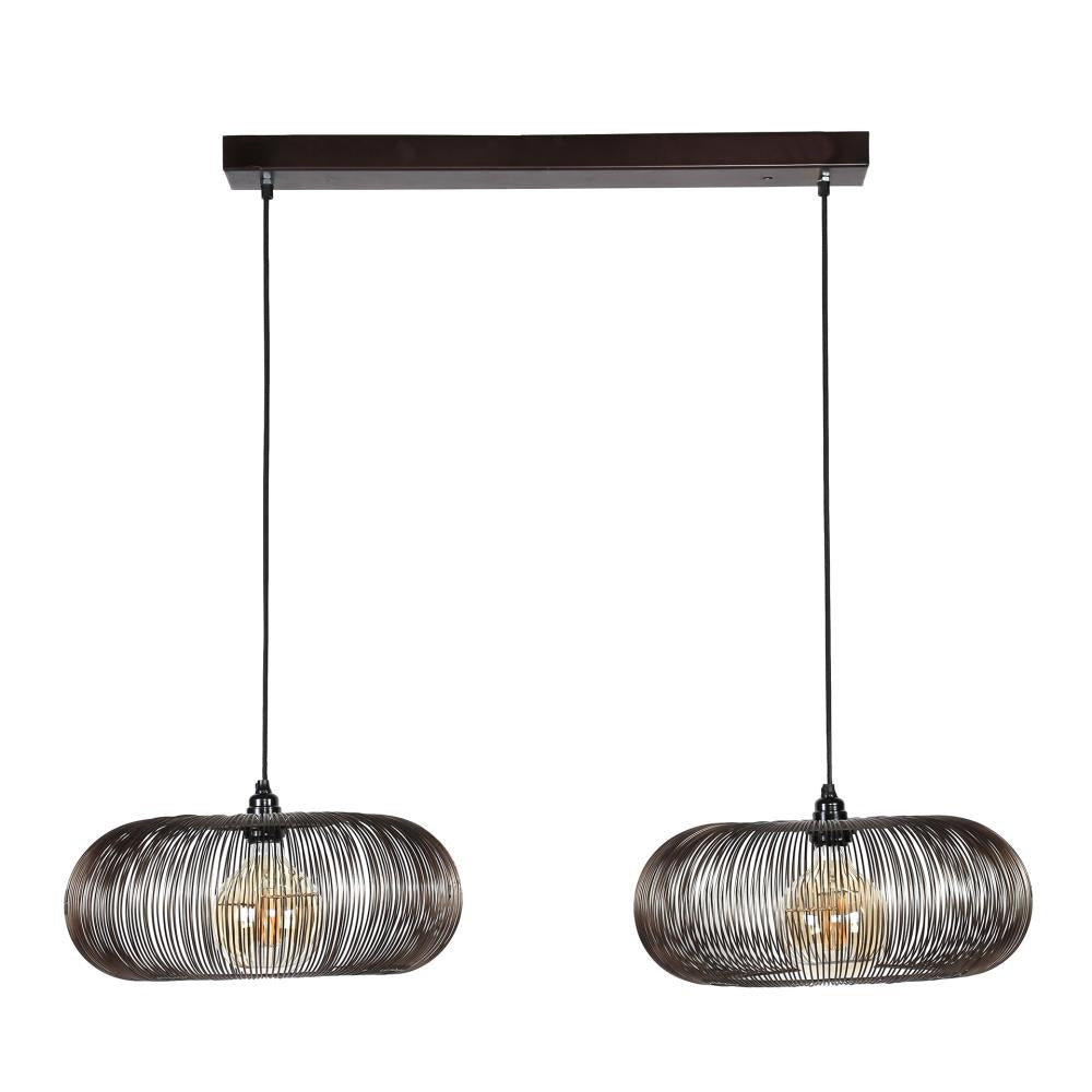 Giga Meubel - Hanglamp Zwart - 2-Lichts - 102x43x150cm - Disk