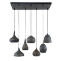 Giga Meubel - Hanglamp Zwart|Bruin - 7-Lichts - 150cm - Punch Mix