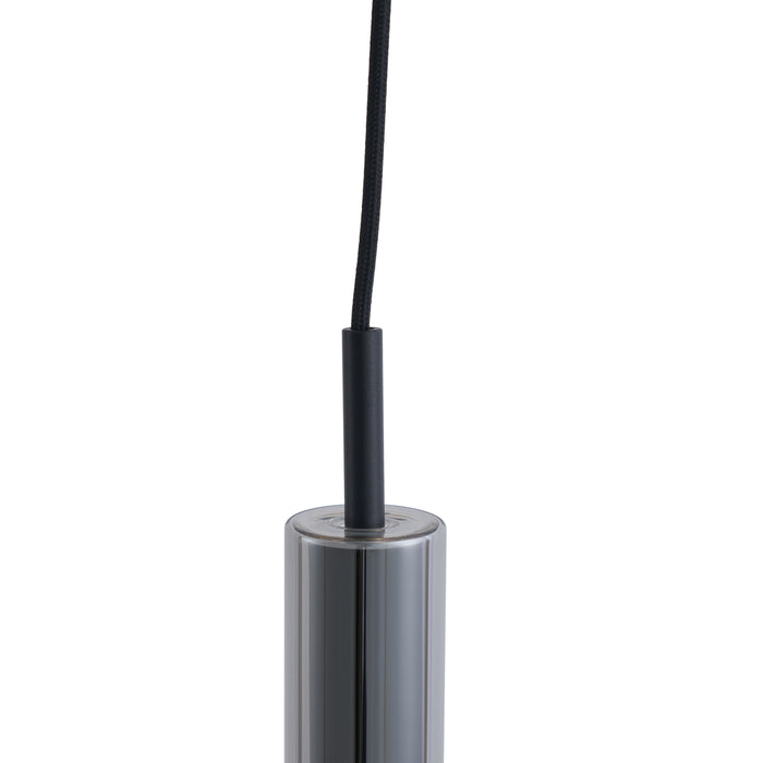 QAZQA Moderne spot zwart met smoke glas voor railsysteem 1-fase -