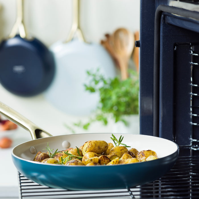 Greenpan Padova koekenpannenset 3 delig - Oxford blue, Pastel blauw