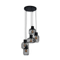 Giga Meubel - Hanglamp Zwart - 5-Lichts - 180x47x47cm - Getrapt