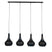 Giga Meubel - Hanglamp Zwart|Bruin - 4-Lichts - Punch