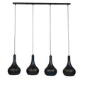 Giga Meubel - Hanglamp Zwart|Bruin - 4-Lichts - Punch