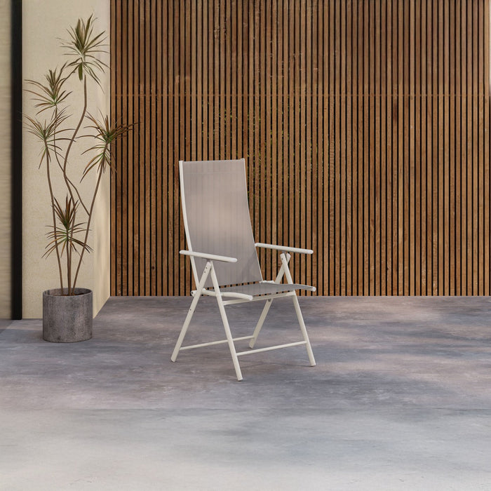 Fjôrd - Tuinstoel Beige Stof - Verstelbaar - Levanzo - Set van 2